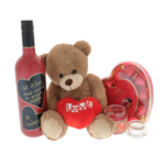 Gift set with teddy bear and personalized bottle 2