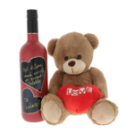 Gift set with teddy bear and personalized bottle 3