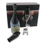 Set cadou Dom Perignon Vintage cu pahare cristal negru 6