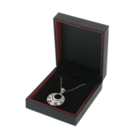 Set Cadou Femei cu Colier Argint floral, buchet Trandafiri și Praline Premium 7