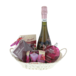 Women's gift set with perfume, sparkling wine and chocolate Metamorphoza