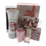 Set cadou Femei Secret Garden cu parfum, vaza si cani