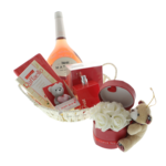 Set cadou femei Valentine's cu trandafiri, parfum si ursulet 2