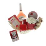Set cadou femei Valentine's cu trandafiri, parfum si ursulet 3