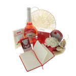 Set cadou femei Valentine's cu trandafiri, parfum si ursulet