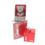 Set cadou femei Valentine's cu trandafiri, parfum si ursulet 6