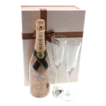 Set cadou Moet Nectar Imperial Rose cu pahare cristal