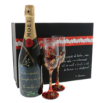 Set cadou Moet personalizat cu pahare Viata 6