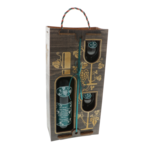 Set cadou Momentul Potrivit vin personalizat si pahare cutie lemn 2