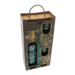 Set cadou Momentul Potrivit vin personalizat si pahare cutie lemn 3