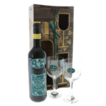 Set cadou Momentul Potrivit vin personalizat si pahare cutie lemn 10