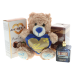 Men’s Gift Set with Perfume, Teddy Bear and Chocolates – Elegant and Romantic Gift for Him