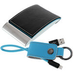 Gift Set Cardholder with Keychain Charger 1