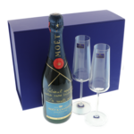Set Cadou Șampanie Moët & Chandon Nectar Impérial Personalizat cu Pahare din Cristal