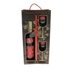 I love you personalized wine gift set with glasses in a wooden box 2