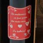 I love you personalized wine gift set with glasses in a wooden box 7
