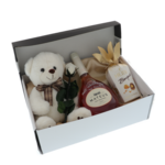 Teddy bear gift set with white rose Valentine 8