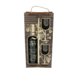 Personalized wine Age gift set with glasses in a wooden box