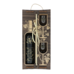 Personalized Godparents wine gift set with glasses in a wooden box 3