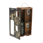 Gift set Dream personalized wine with glasses in a wooden box 5