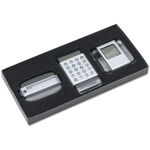 Set of pocket calculator with clock 3
