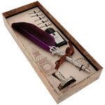 Calligraphy gift set with colored goose feather 11