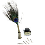 Caligraphy Set with Peacock Feather 1