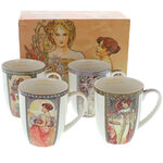 Set of Mucha mugs 4 seasons 1