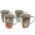 Set of Mucha mugs 4 seasons 2