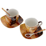 Set Doua Cani Espresso Gustav Klimt Golden Tears 2