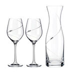 Set Pahare si Carafa Vin din Cristal cu Swarovski Silhouette 1