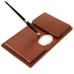 Brown Leather Desk Set 3