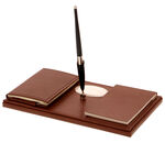 Brown Leather Desk Set 4