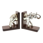 Set Suport carte elefant argintiu 16cm 2