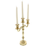 Candlestick for 3 candles golden 4