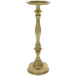 Golden metallic candlestick 32 cm