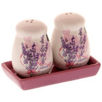 Salt and pepper holder with Lavender 2