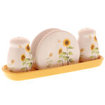 Sunflower Salt Shaker and Napkin Holder 1