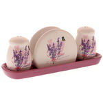 Salt and pepper shaker and napkin holder lavender 1