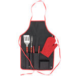 Apron with barbecue pieces