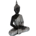 Black and silver Buddha statuette 1