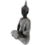Statueta Buddha neagra cu haine argintii 3