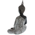 Black and silver Buddha statuette 4