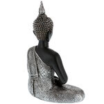 Statueta Buddha neagra cu haine argintii 5
