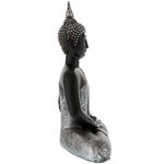Statueta Buddha neagra cu haine argintii 6