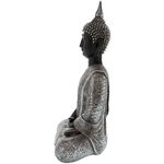 Statueta Buddha neagra cu haine argintii 8