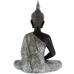 Black and silver Buddha statuette 9