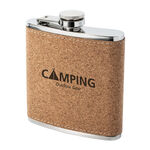 Stainless steel pocket bottle with cork 170 ml 6