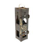 Sticla personalizata cu urare in cutie lemn wenge 2