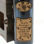 Sticla personalizata cu urare in cutie lemn wenge 7